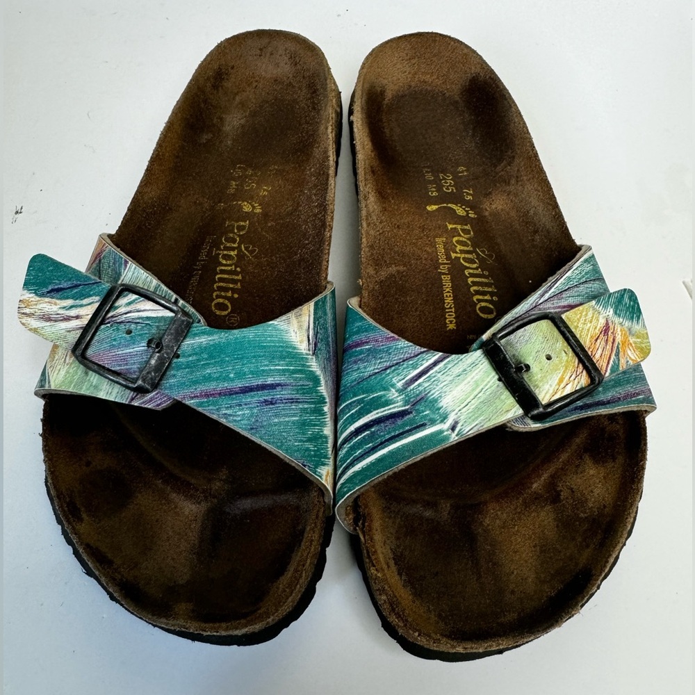 Birkenstock Papillo Madrid 1 Strap Buckle EVA Birko Sandals Slides Mules Cork 10